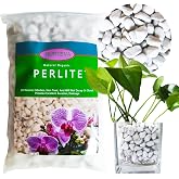 Hard Chunky Perlite for Plants, 1-2CM Coarse Horticultural Grade, Bulk Potting Mix Soil Amendment for Enhanced Drainage and Ventilation, for Orchid, Dendrobium, Araceae (2QT)