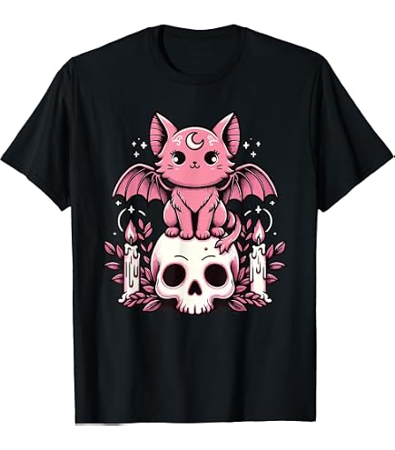 Amazon.com: Cat Skull Punk Y2k Cute Creepy Kitty Goth Black Alt 
