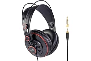 Superlux HD681 Semi-Open Studio Headphones, Wired Over-Ear with 50mm Neodymium Drivers, Single-Sided Cable, 10-30,000Hz, for Monitoring, Recording, Mixing, Podcast, Music