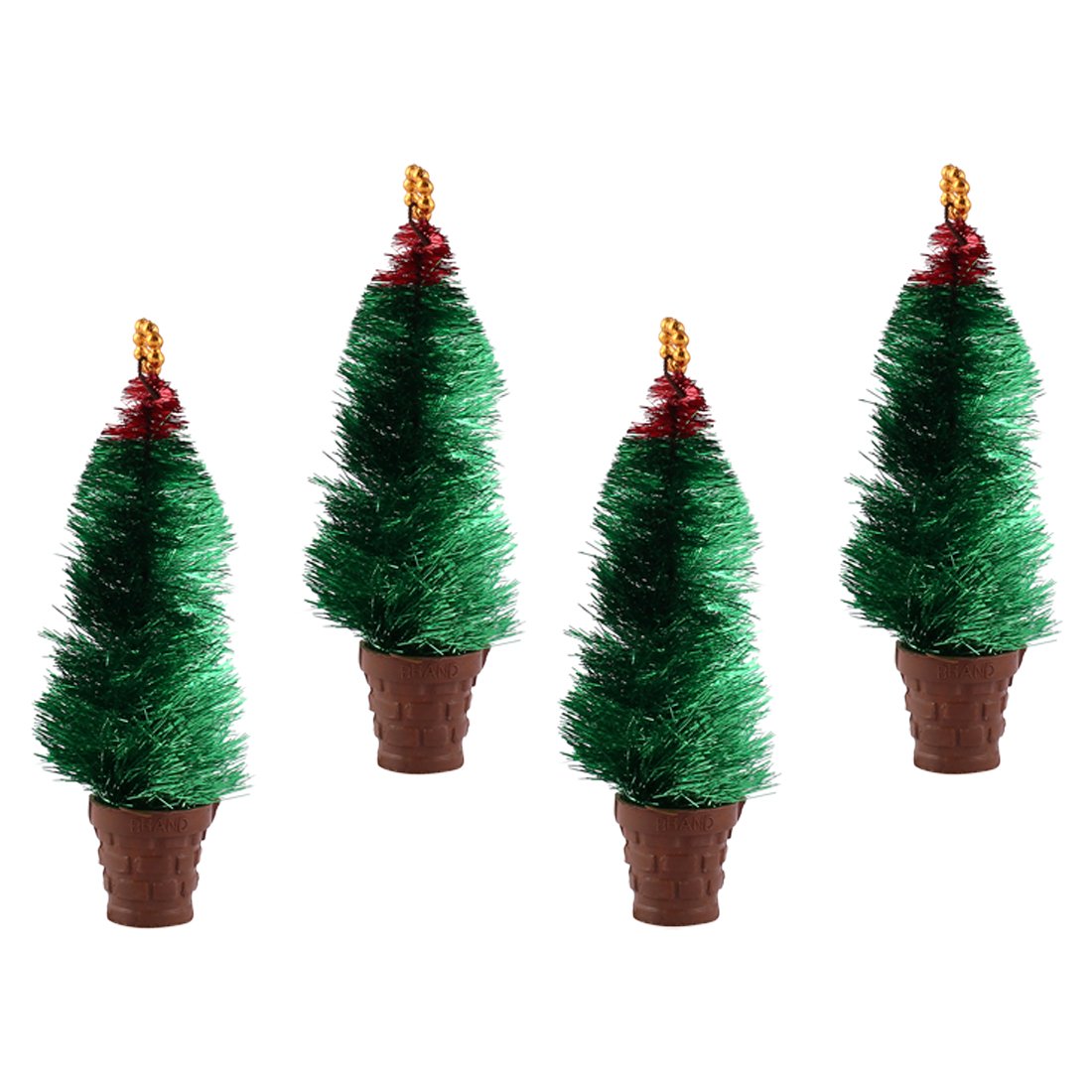 Party Hut Tree Cake Topper Miniature For Christmas Decorations Green 15 Piece Amazon In Home Kitchen