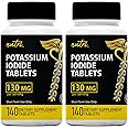 Potassium Iodide Tablets (Pack of 2) 130mg - 280 Tablets EXP 10/2032 - YODO Naciente - KI Pills - Yoduro de Potasio - Nutri Supplements