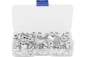 100Pcs Aluminum Rivet Nut Threaded Rivet Insert Nut, Rivet Nut Assort Set Flat Head Threaded Rivetnut Insert Nutserts Assortm