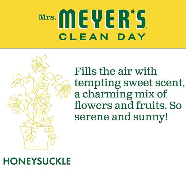 MRS. MEYER’S CLEAN DAY LIQUID LAUNDRY DETERGENT, INFUSED WITH ESSENTIAL OILS, HONEYSUCKLE, 64 OZ – PACK OF 2 (128 LOADS)