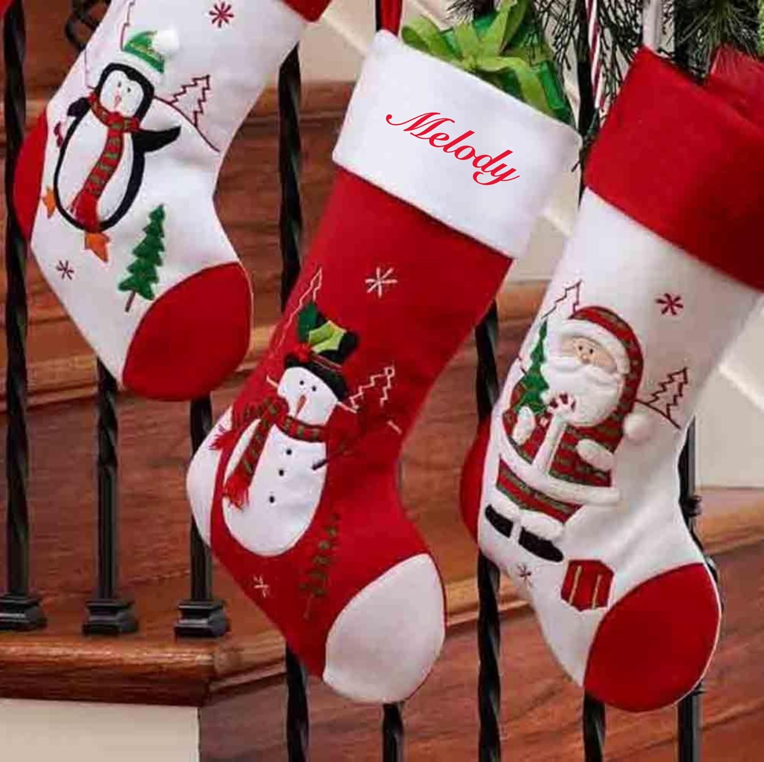 Stockings & Holders - Personalized Holiday Christmas Stocking (Snowman)