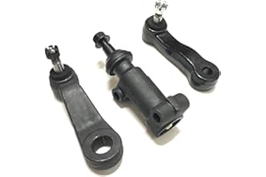 3 Pc Suspension Kit Idler Arm, Pitman Arm 3 Grooves, Bracket K6535 K6654 K6723 Compatible with 2000-2012 Chevrolet Silverado GMC Sierra 2500 3500 HD Hummer H2 - PartsW