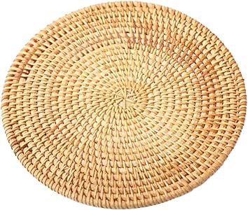 Clenp Posavasos Redondo Tejido De Ratán, Tapete Para Tazas De Té Con