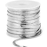 33 Feet Stainless Steel Snake Chains Roll, 4mm 304 Stainless Steel Flat Snake Chain Bulk Spool for Jewelry Making DIY Craft