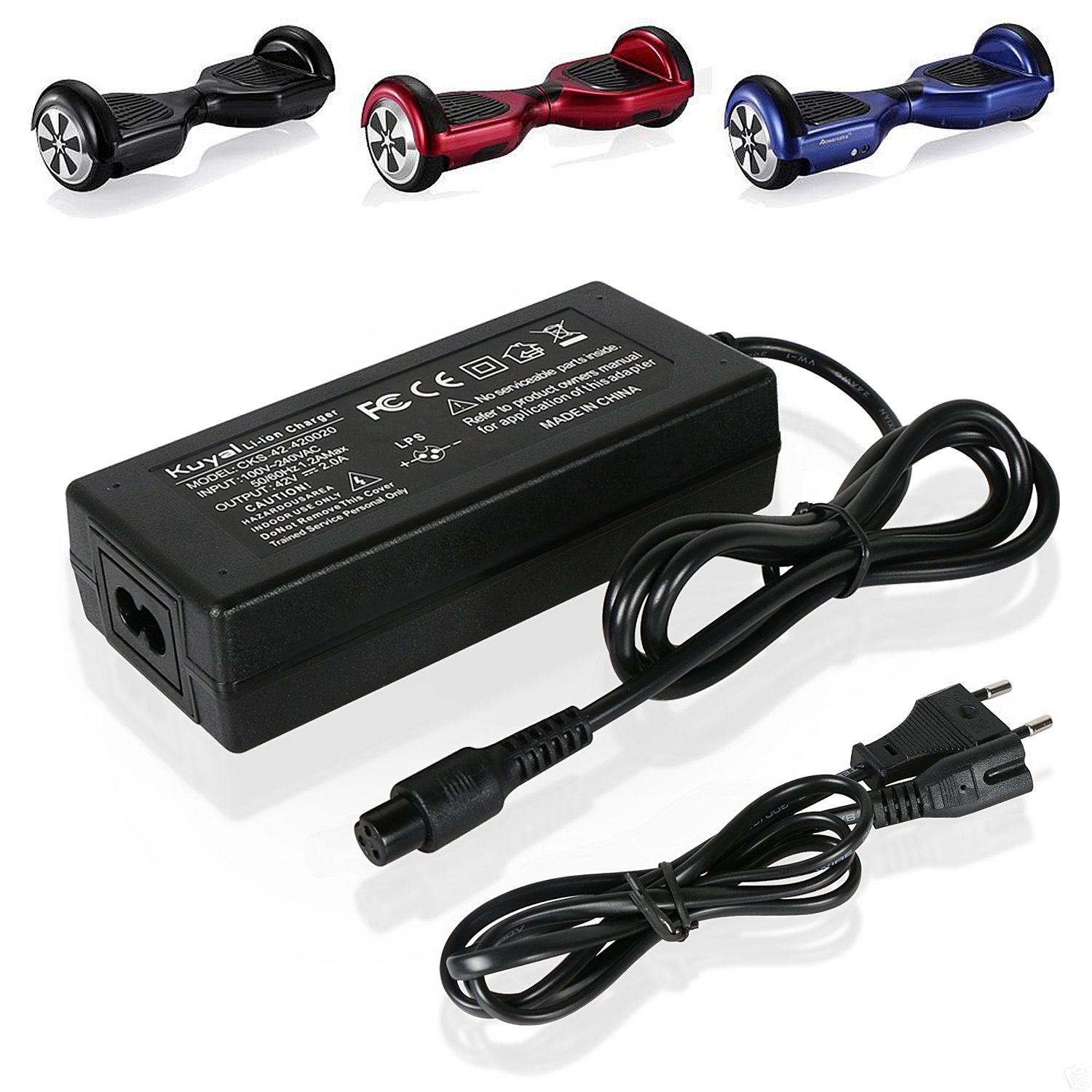 kuyal V A Adaptador de CA de alimentación para monociclo Hoverboard Equilibrio