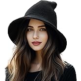 Lanzom Women Lady Halloween Witch Hat Wool Knitted Cap for Party Masquerade Cosplay Costume Accessory
