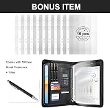 Leathario A4 Portfolio Folder 4-Ring Vegan Leather with Accessories view 4