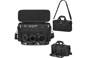 Aleemin Mixer Carrying Bag Padded Compatible with Behringer X-AIR Series Mixers XR18 XR16 XR12, Mixer Soft Case with Carrying Handle & Shoulder Strap, DJ Gig Bag with Pocket for Mixer & Accessories