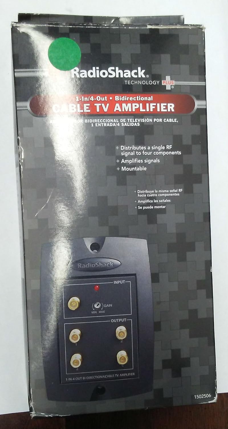 RadioShack 1in/4out Bidirectional Cable TV Amplifier