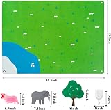 WATINC Felt Zoo Animal Story Board Set 3.5Ft 42Pcs Preschool Learning view 2