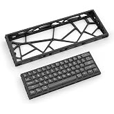 kutethy KY60 Hollow Out Aluminum Keyboard Case,60% Mechanical Keyboard Shell Custom Keyboard Barebones Compatible with Wooting60 Mad60 Win60 GH60 60HE (Black)