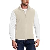 Outdoor Ventures Men's Full-Zip Polar Fleece Vest Outerwear Lightweight Warm Casual Sleeveless Jacket for Fall & Winter
