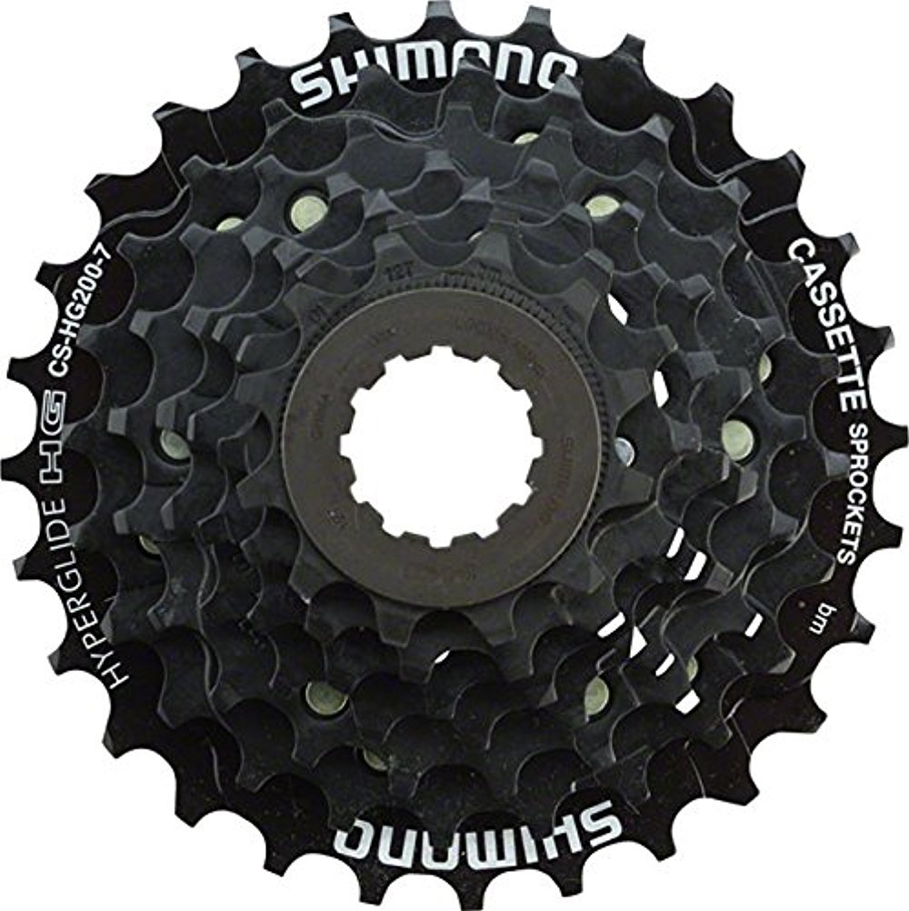 SHIMANO Men's Shimano Cassettes HG200 7 Speed MTB Cassette, Black, 12-28T UK