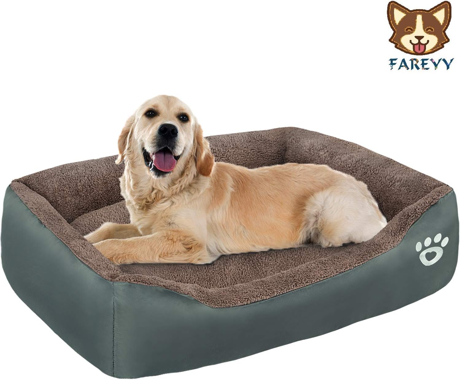 FAREYY Dog Beds for Medium/Large Dogs, Soft Blaster Dog Bed Washable Removable Cover, Dog Sofa Couch Pet Bed with Nonslip Bottom : Pet Supplies