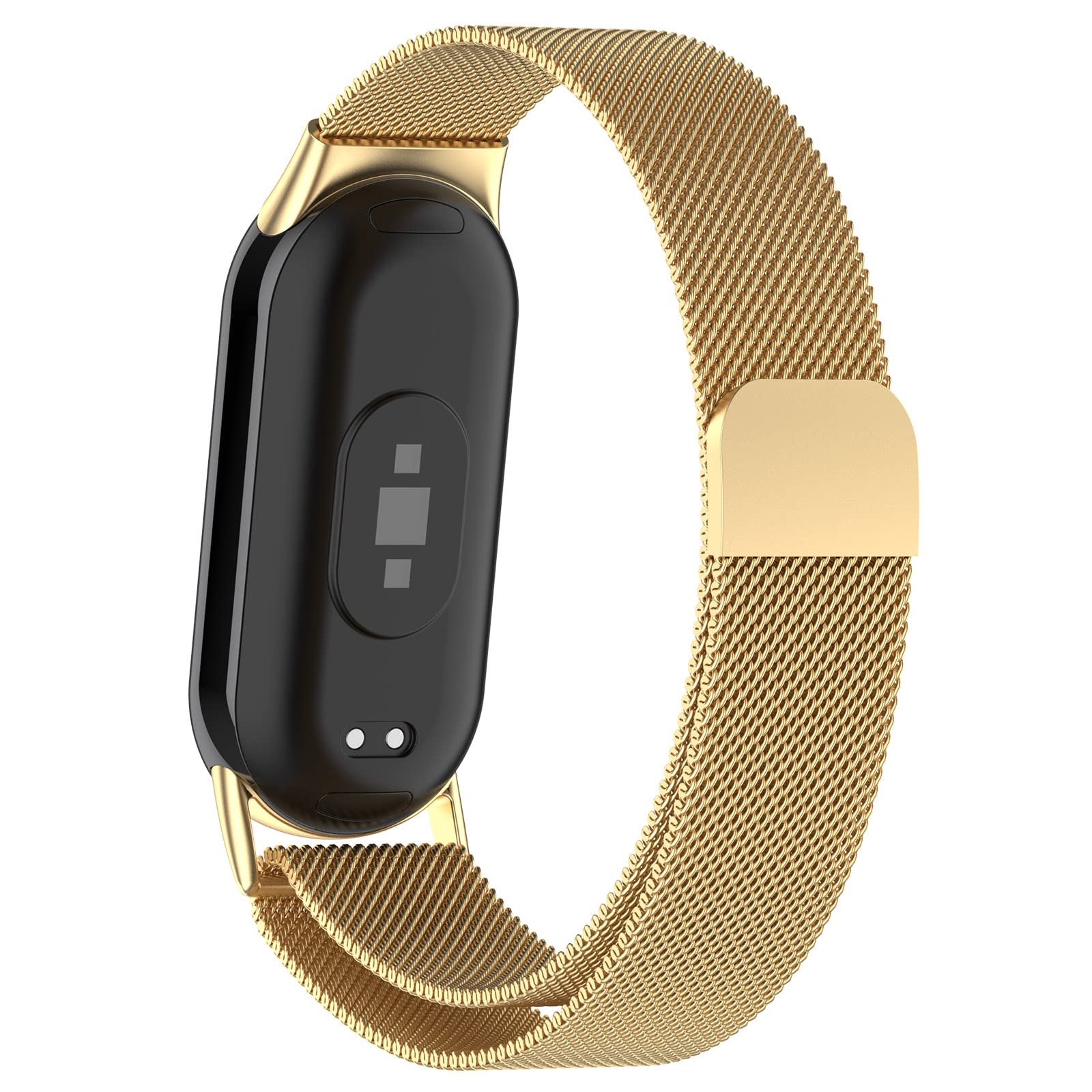 Milanese Magnetic Straps for Xiaomi Smart Band 10/9/8 Strap Men Women,Magnet Stainless Steel Mesh Metal Bracelet Adjustable Waterproof Replacement Sport Wristband Band for mi Band 10/9/8, Gold