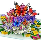 Hartensteler® Butterflies in Nature Pop Up Card - 3D Butterfly Card for Wife, Husband, Girlfriend, Mom, Dad, Mother, Father (Birthday Card, Get Well, Thank You, Anniversary)