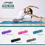Respire Fitness Yoga Mat 185 x 57 cm Non-Slip Thick Cushion Grey view 7