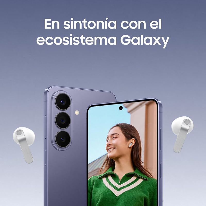 Galaxy Buds4, Auriculares Bluetooth, Audio 240bit/96 kHz, Cancelación de Ruido Adaptativa, Agente IA de Voz, Garantía del Fabricante 3 Años+1 Año Extra, Blanco (Versión Española)