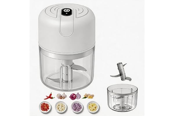 Electric Mini Food Chopper 250ml, Cordless USB Rechargeable Garlic Chopper & Mini Food Processor, Portable Vegetable Chopper