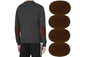MOONSJONES Elbow Knee Patches Sew-On Repair Patches Craft Supply 4 Packs (withoutholes-Brown)