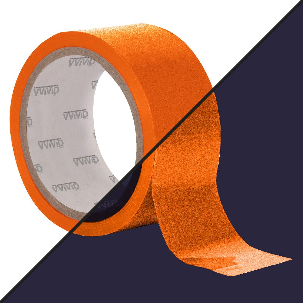 VViViD DECO65 Reflective Orange Permanent Adhesive Craft Vinyl Tape