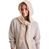 Saodimallsu Womens Balaclava Beanie 2 in 1 Soft Knit Hooded Scarf Hats Fall Winter Neck Warmer Beanies