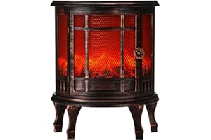 Portable Fireplace Lantern, Wjiang Decorative Fireplace USB/Battery Operated Fireplace Lights, LED Fireplace Lamp for Indoor Outdoor, Tabletop Fire Lamp for Home Decor Helloween Christmas (12inch)