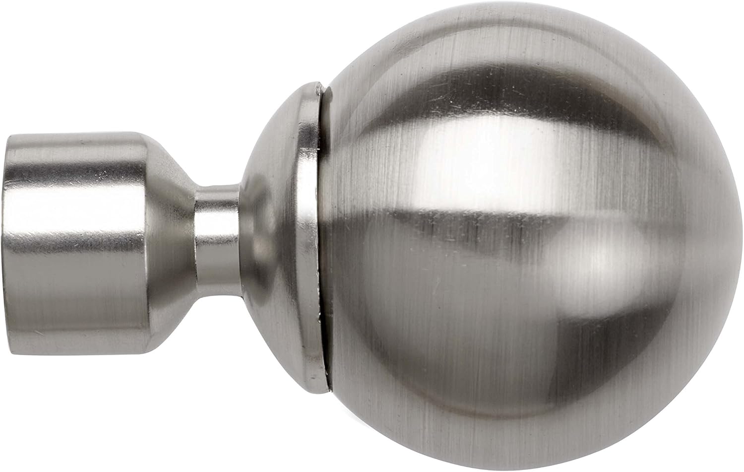 Ball Finials For 19mm Curtain Poles 1 X Pair Of Satin Steel