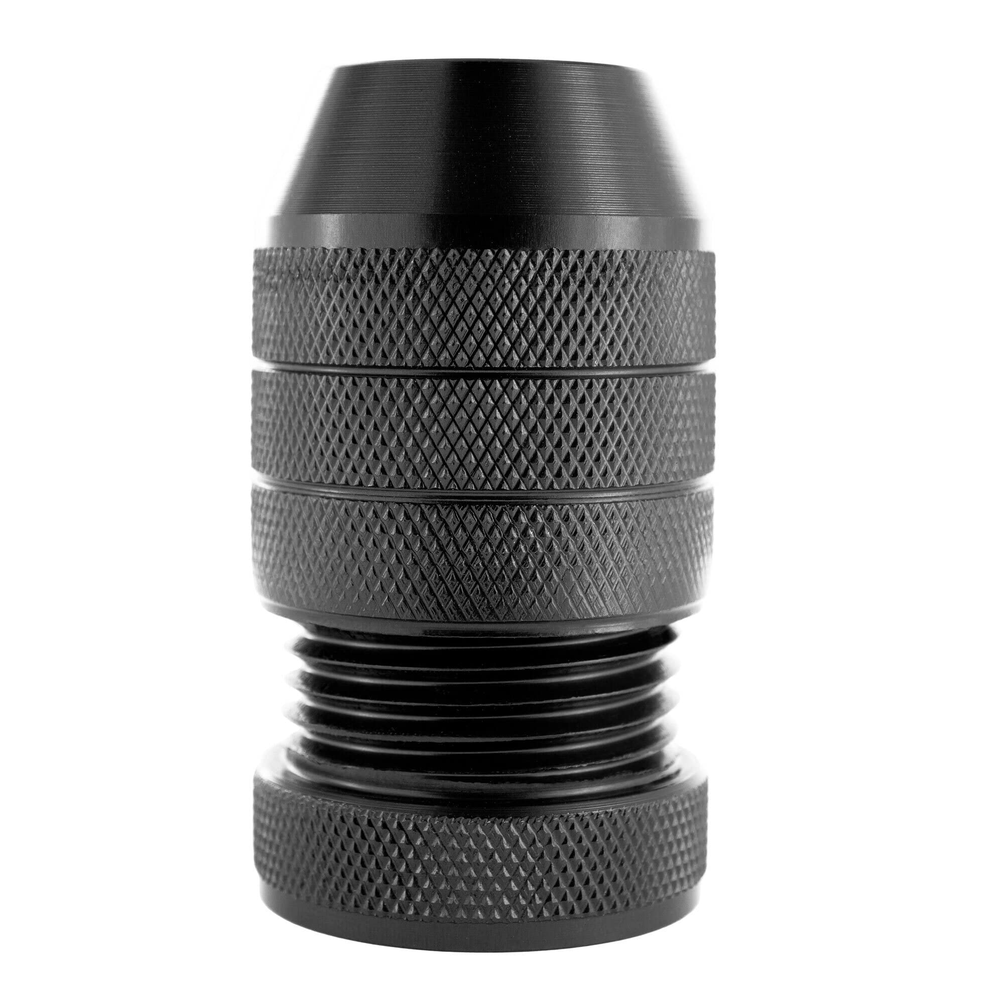 ENT 45945 Depth Stop - Drill Stop Made of Aluminium, for Wood Drill Ø 6-11 mm, Made of Black Coated Aluminium