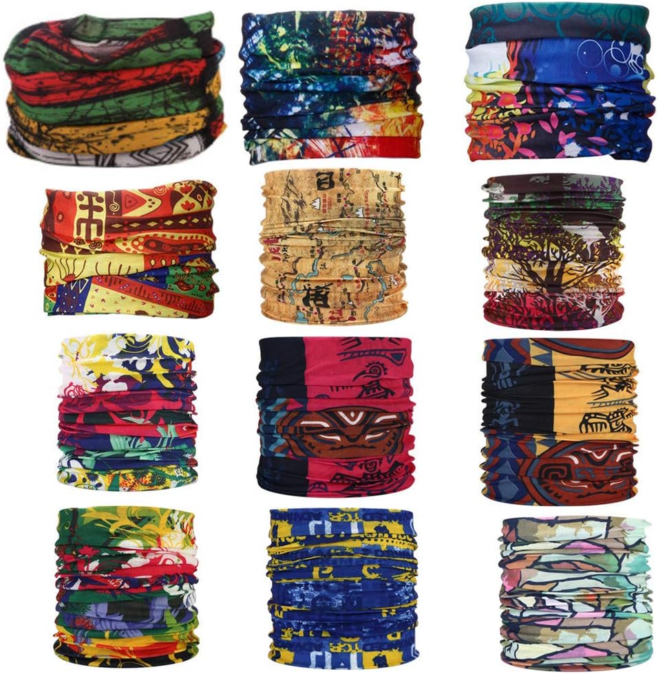 High Elastic Magic Headband Bandanas, Outdoor Seamless Multi-Purpose Magic Scarf Elastic Headband Gaiter Balaclava for Riding, Motorcycling, Hiking, Fishing and Other Outdoor Activities