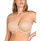 HSIA Strapless Bras, Full Coverage Non-Slip Underwire for Large Breasts | Breathable Cup, Plus Size, Silicone Grip, 2X Support, Multiway Straps, for Summer Weddings &amp; Off-Shoulder Tops, 36-44 C-I