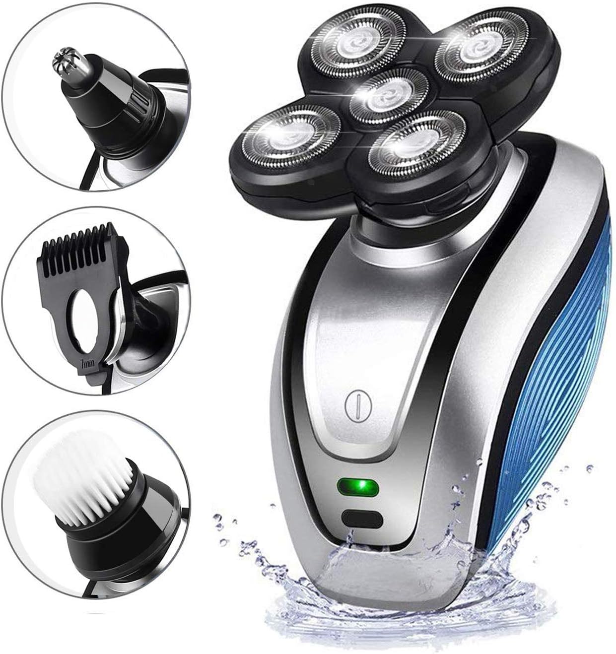 Electric shavers Men,4 in 1 Men Electric Razor Bald Head Shaver Rotary