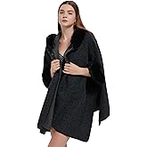 Tngan Women's Cardigan Shawl Cape Cloak Winter Warm Hoodie Cardigan Coat