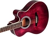 Winzz 40 Inch Acoustic Guitar Beginner Kit Red Color Design view 7