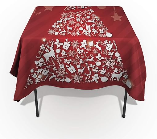 Christmas table cloth Amazon.com: Merry Christmas Tablecloths Washable Fabric Rectangle Table