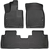 Husky Liners Weatherbeater Floor Mats | Fits 2016-2022 Lexus RX350 & RX450H; Fits 2018-2022 RX350L & RX450HL | Front & 2nd Row, 3-pc Black - 99651