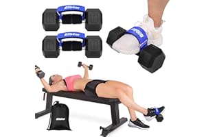 BILBEAR 2Pcs Tibialis Trainer for Shin Splint Relief Exercises,Adjustable Ankle Strap Dumbbell Attachment for Hip Flexor Raises,Dumbbell Attachment for Feet Relieve Leg Pain Increase Range of Motion
