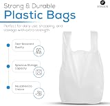 Ferris 200 Pack Strong Large Vest Carrier Bags with Handles 11 x 17 x 21 view 2