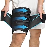 JWHOO Thigh Compression Sleeve For Men & Women – Adjustable Hamstring Compression Sleeve Wrap, Breathable Thigh Brace For Groin, Quad & Hamstring Support, Injury Recovery & Workout Protection - M