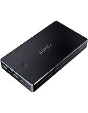 AUKEY Powerbank 20000mAh 2 Porte, Caricabatterie Portatile 2 Ingressi, Batteria Esterna per iPhone XS Max/XR/ 8/7/ 6s, iPad, Samsung, Tablet ECC.