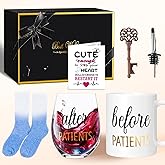 Before Patients, After Patients 11oz Coffee Mug and 18oz Wine Glass set Gifts Idea for Dentists, Doctors, Hygienists, Assistants, Physician, Nurse Graduation Gifts