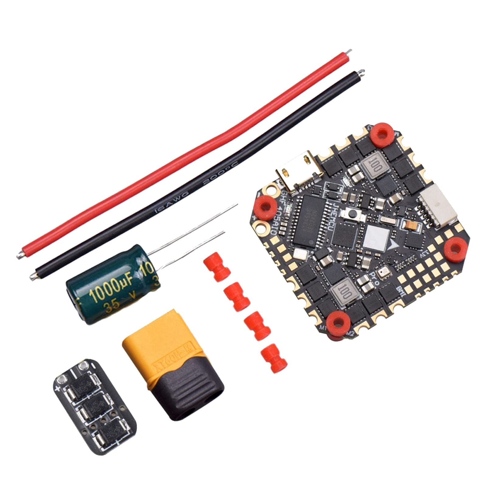 Photo 1 of GoolRC GHF405AIO-BMI F405 Flight Controller W/5V 10V BEC Built-in 40A BLHELI_S 2-6S 4 in 1 ESC 25.5X25.5mm for FPV Drone