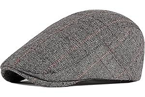 JAOAJ Mens Flat Cap Cotton Newsboy Cap Vintage Style Ivy Hat Beret Hat,Gatsby Driving Cap for Men
