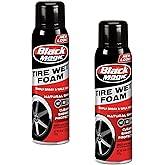 Black Magic 120269 Tire Wet Foam - Specially Formulated Thick Tire Spray Foam Clings to Tires to Dissolve &amp; Clean Dirt while Shining &amp; Protecting, 18 Fl. Oz. (Pack of 2)
