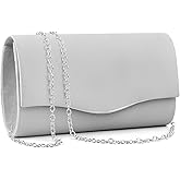TINDTOP Clutch Purses for Women, Formal Evening Bags Suede Shoulder Envelope Party Handbags Wedding Cocktail Prom Clutches
