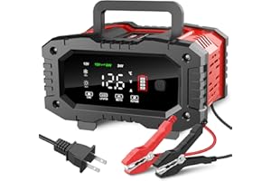 YONHAN 20 Amp Car Battery Charger, 12V/20A and 24V/10A LiFePO4 Lead Acid(AGM/Gel/SLA) Battery Charger Automotive Trickle Charger Battery Maintainer for Car Truck Motorcycle Lawn Mower