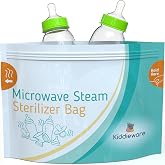 10 Pack Microwave Sterilizer for Baby Bottles Pacifier Sanitizer and Breast Pump Sterilizer Bags Portable Travel Sterilizer for Baby Bottles Pacifiers and Breast Pump Parts